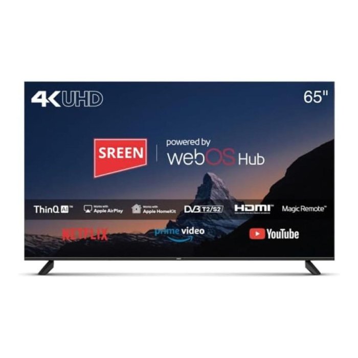 شاشة سرين 65 سمارت فوركيه م/ SRET- 65S4K3 شاشة سرين 65 سمارت فوركيه م/ SRET- 65S4K3