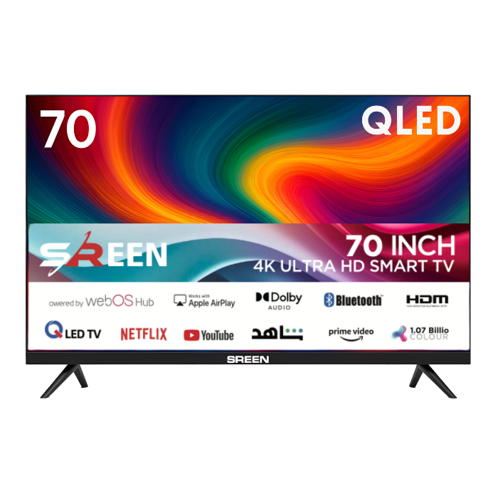 شاشة سرين 70 بوصة سمارت SRET-70S4KWQ - QLED UHD WEBOS شاشة سرين 70 بوصة سمارت SRET-70S4KWQ - QLED UHD WEBOS