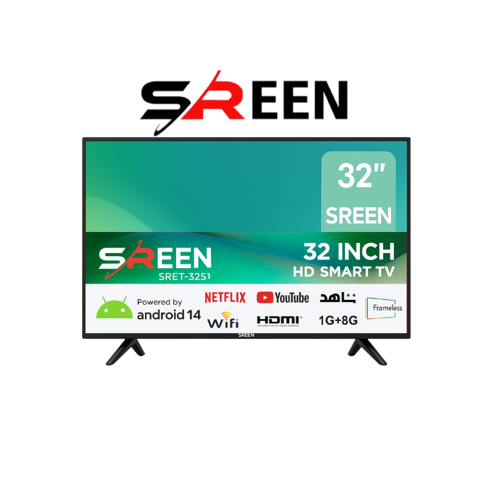شاشة سرين 32 بوصة LED FHD - أسود - SRET-323 شاشة سرين 32 بوصة LED FHD - أسود - SRET-323
