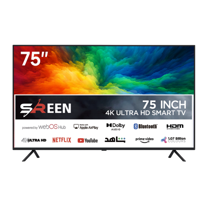 شاشة سرين 75 بوصة سمارت ويبوس LED UHD 4K شاشة سرين 75 بوصة سمارت ويبوس LED UHD 4K